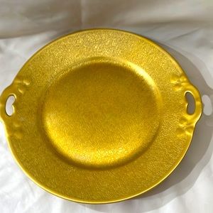Pickard Large Serving Plate. GOLD layered with flowers engraved throughout A1659